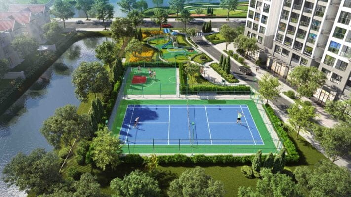 sân thể thao tennis vinhomes symphony